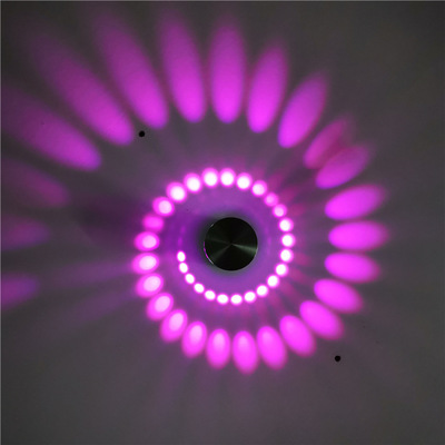 led现代室内壁灯创意螺旋灯圆形1w3w会所KTV走廊过道背景墙装饰灯