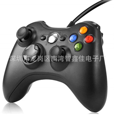 厂价直销彩盒包装xbox360有线手柄XBOX 360 USB接口手柄现货供应