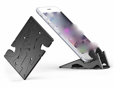 pocket tripod 可调节便携式手机支架 可折叠三角卡片手机支架