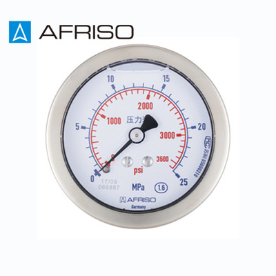 AFRISO压力表D711德国菲索弹簧管压力表 充液耐震型 63ly D711