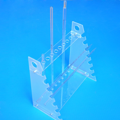 专业定制梯形移液管架 吸管架 温度计架 2层可拆17支有机玻璃