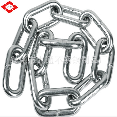 厂家直供 304不锈钢链条耐磨损 高强度M4耐高温起重不锈钢链条