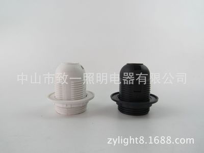 厂价直销欧规CE VDE认证 E27螺口带外螺纹带外环尾盖LED塑料灯头
