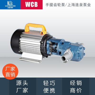 上海连泉现货 WCB30小型手提式单相电动抽油泵 WCB-30微型齿轮泵