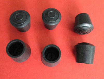 厂家直销环保黑色25mm橡胶钢管套脚套 耐磨天然橡胶橡胶帽