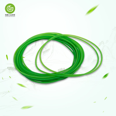 厂家供应无缝聚氨酯PU圆带 耐磨粗面绿色一体无缝PU圆带 PU传动带