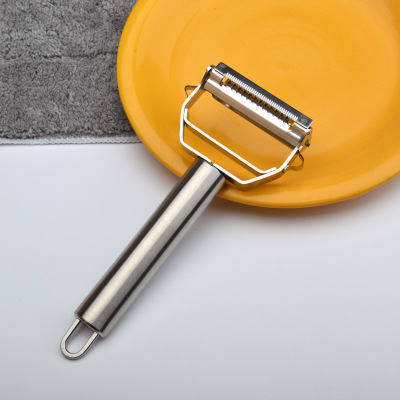 厨房小工具食品级不锈钢 多功能瓜果刨刀 双头刨刀削皮刀刨丝器