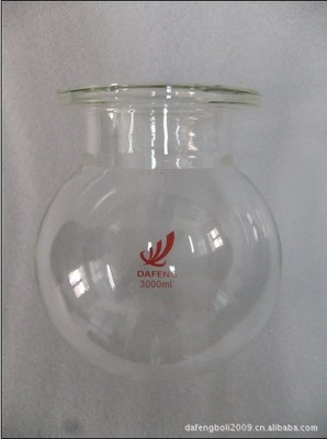 厂家直销 标准开口反应器烧瓶 （球形）3000/100  玻璃烧瓶可定做