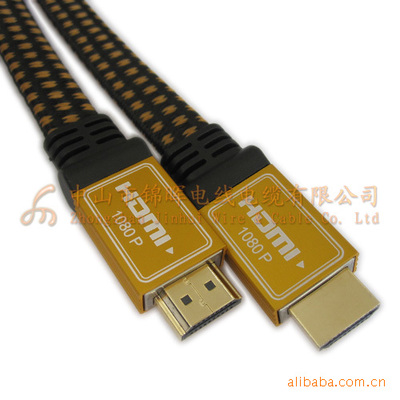 1.4 HDMI CABLE 铝壳装配扁线 1.5米现货特供