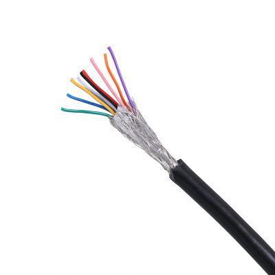 电缆厂家定制ul2464 28awg五芯屏蔽线镀锡铜5芯线环保PVC多芯电线