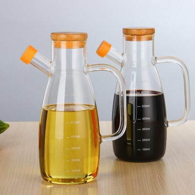 玻璃油壶防漏大号 酱油瓶醋瓶油瓶套装 装油瓶油罐家用厨房用品