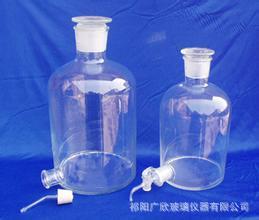 白色玻璃龙头瓶 玻璃放水瓶 泡酒瓶 教学蒸馏水瓶塑料龙头瓶