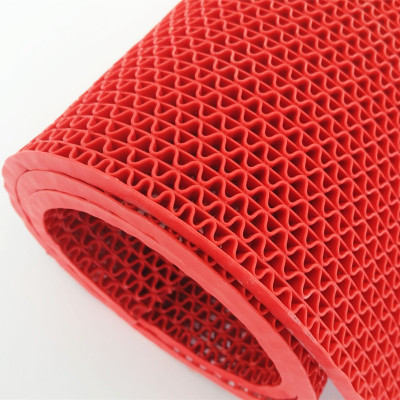 PVC塑料红地毯酒店浴室洗手间厕所防滑垫S型镂空网眼门垫防水地垫