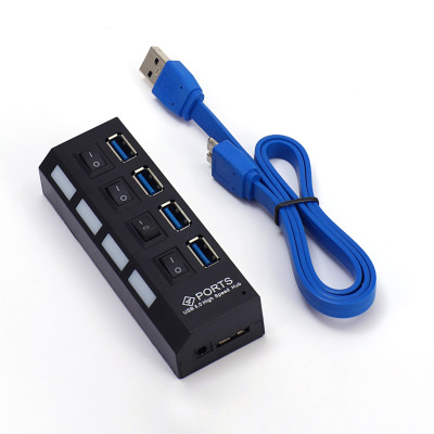 USB3.0HUB 4口3.0分线器 3.0集线器带独立开关hub 3.0扩展器