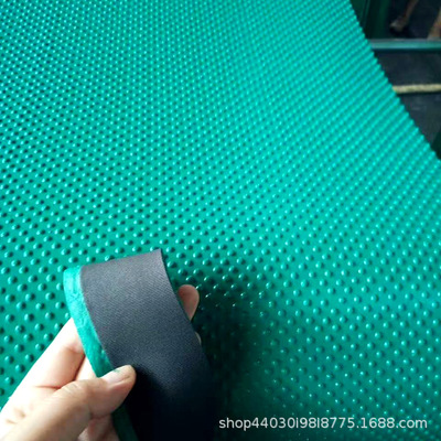厂家定制绿色黑色双色复合橡胶板 抗静电防滑橡胶地垫 耐磨橡胶板