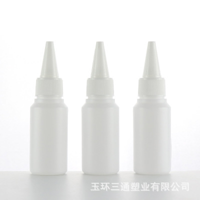 工厂 批发 30mlPE白色尖嘴盖瓶 宠物专用滴瓶 易拧药用瓶