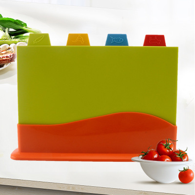 创意分类砧板五件套厨房4色切菜板塑料四色解冻板多功能厨房工具