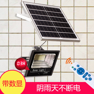 (数显)solar light太阳能灯 新款 300w 户外防水 太阳能投光灯