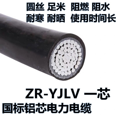 国标YJLV铝芯阻燃电缆1芯35 50 70 95 120 150 185平方一芯电缆线