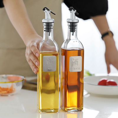放油瓶香油日本瓶装油壶玻璃防漏酱油瓶欧式醋瓶套装家用小号厨房