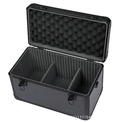 供应全黑色K型条铝合金箱子，铝合金工具箱，产品包装箱，礼品箱