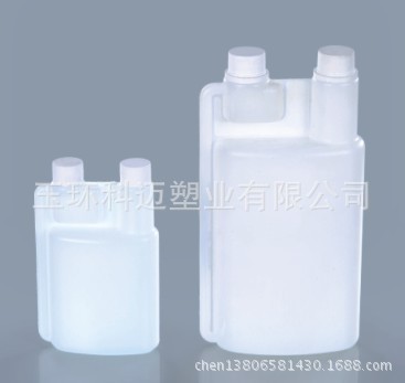 厂家批发定做 扁双口瓶 双口机油瓶 农药塑料瓶子