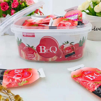 coco菲律宾Br.Q芒果草莓葡萄蒟蒻果冻500克糖果礼盒 进口休闲零食