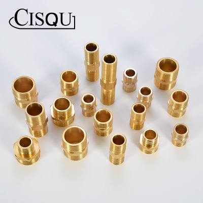 4分全铜双对丝1寸转变异径6分双外丝接头热水器燃气水管黄铜配件