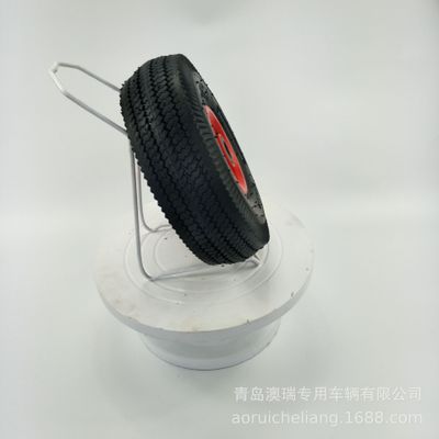 厂家长期供应3.50-4耐磨防滑10寸红色塑料轮辐橡胶充气轮
