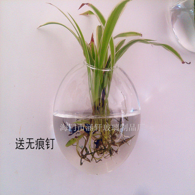 创意墙壁玻璃花瓶挂壁鱼缸悬挂式植物水培花盆简约客厅墙面小清新