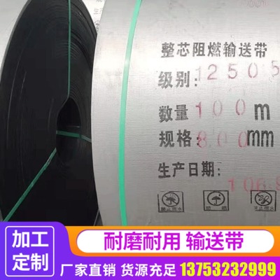 厂家直销橡胶阻燃输送带1250S-800mm耐热皮带PVC运输带传输带