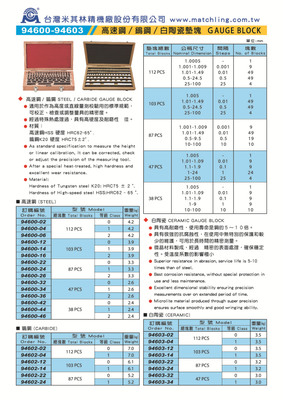 米其林机床附件天津总代理角度块规钨钢块规 高速钢块规0 级1级