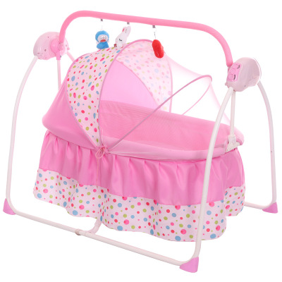 厂家供应 电动便携式婴儿床 婴儿摇床 电动多功能婴儿摇摇床睡篮