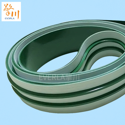 绿色PVC输送带加双向导条传送皮带耐高温印刷机工业皮带定制加工
