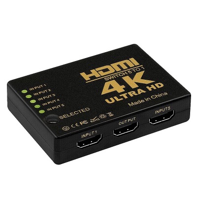 hdmi切换器5进1出 hdmi 5进1出切换器4k 出高清视频