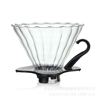 五家务V60玻璃咖啡漏斗 滤杯 V型过滤器 咖啡壶 现货供应整箱优惠