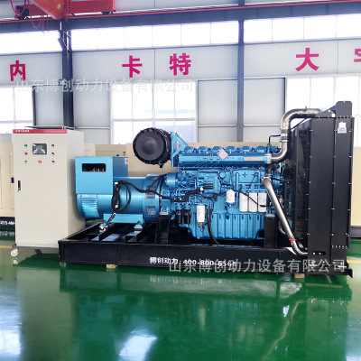 大型发电机组500kw 大功率低油耗 工厂医院适用 潍柴博杜安发电机