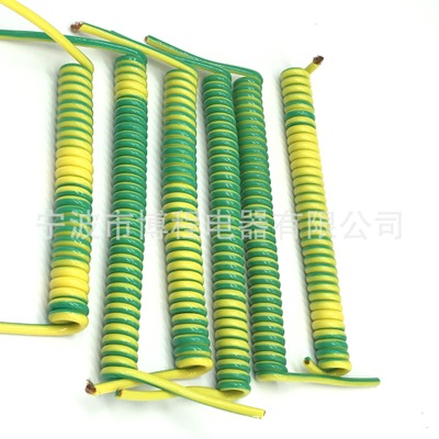 单芯伸缩接地线螺旋电缆弹簧线TPU弹簧线接地线接地线弹簧电缆