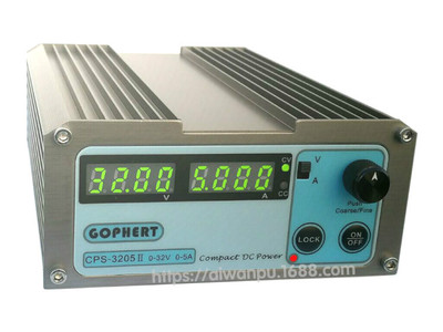 Gophert直流稳压电源CPS-3205II DC0-32V0-5A可调电源30v5a带锁定
