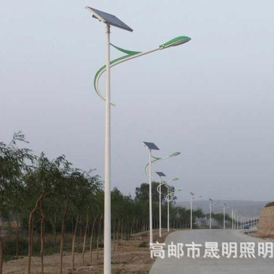 新农村建设6米12米太阳能路灯杆 户外一体化LED不锈钢太阳能路灯