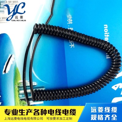 上海远菱定制 pur螺旋电缆 螺旋电缆 pur 弹簧电线PUR耐拉伸弹簧