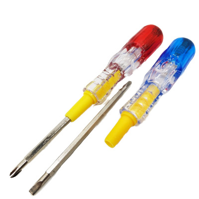 两用电笔螺丝刀 电工测电笔 双头钢批验电笔