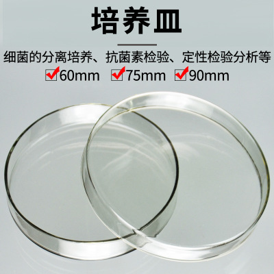 玻璃培养皿60mm90mm细菌培养皿玻璃平皿生物实验器材厂家直销优惠