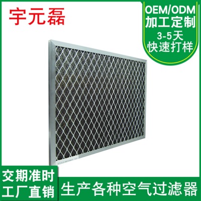 初效空气过滤器可清洗G1板式防尘过滤器风柜板式金属铝框过滤器