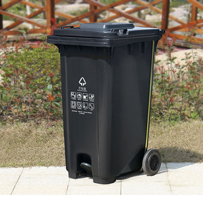 现货四分类垃圾桶240L环卫绿色大塑料桶批发小区市政景区厂家直销