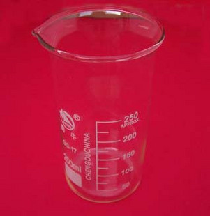 玻璃高型烧杯300ml 带刻度 耐高温GG-17高硼硅加厚玻璃
