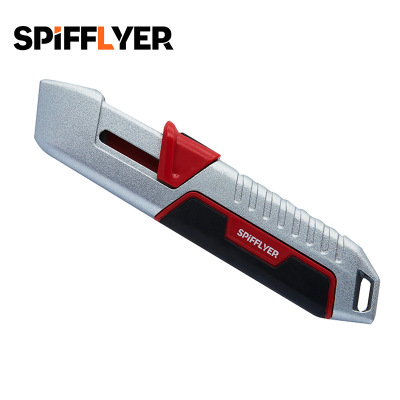 Spifflyer工业刀自动大码安全美工刀回弹开箱墙纸电工铝合金壁纸