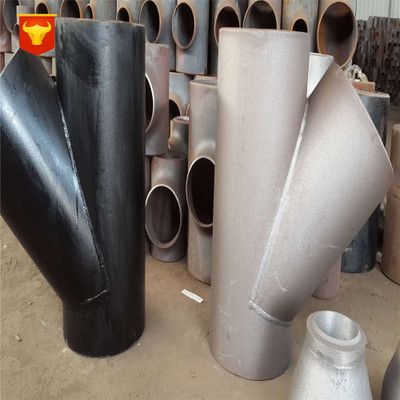 厂家直销碳钢焊接三通 大口径对焊三通Y型斜异径三通45°三通