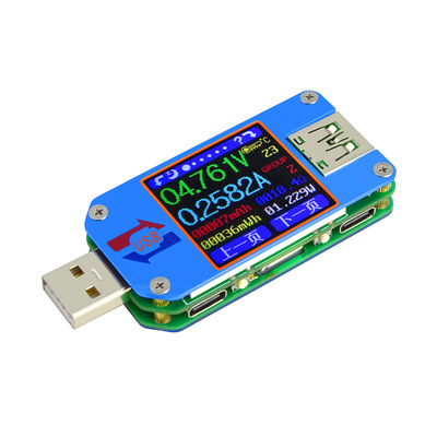 睿登UM25C 高精度USB彩屏测试仪 电压电流电阻测量Type-C仪表