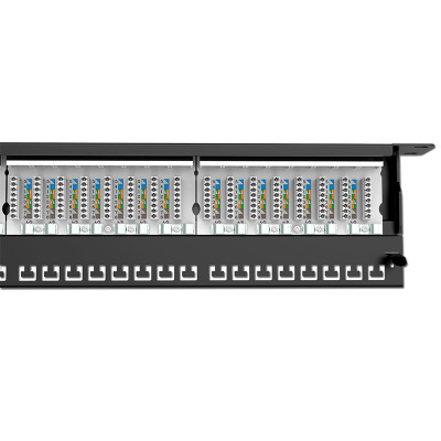 TP-LINK TL-ED5e224超五类24口千兆网络屏蔽配线架高端工程级镀金